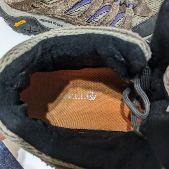 Merrell Women's Moab 2 Hiking Boots Mid Vent Bracken/Purple Size 8.5 - Picture 7 of 8